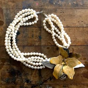 Vintage 80s necklace choker collar